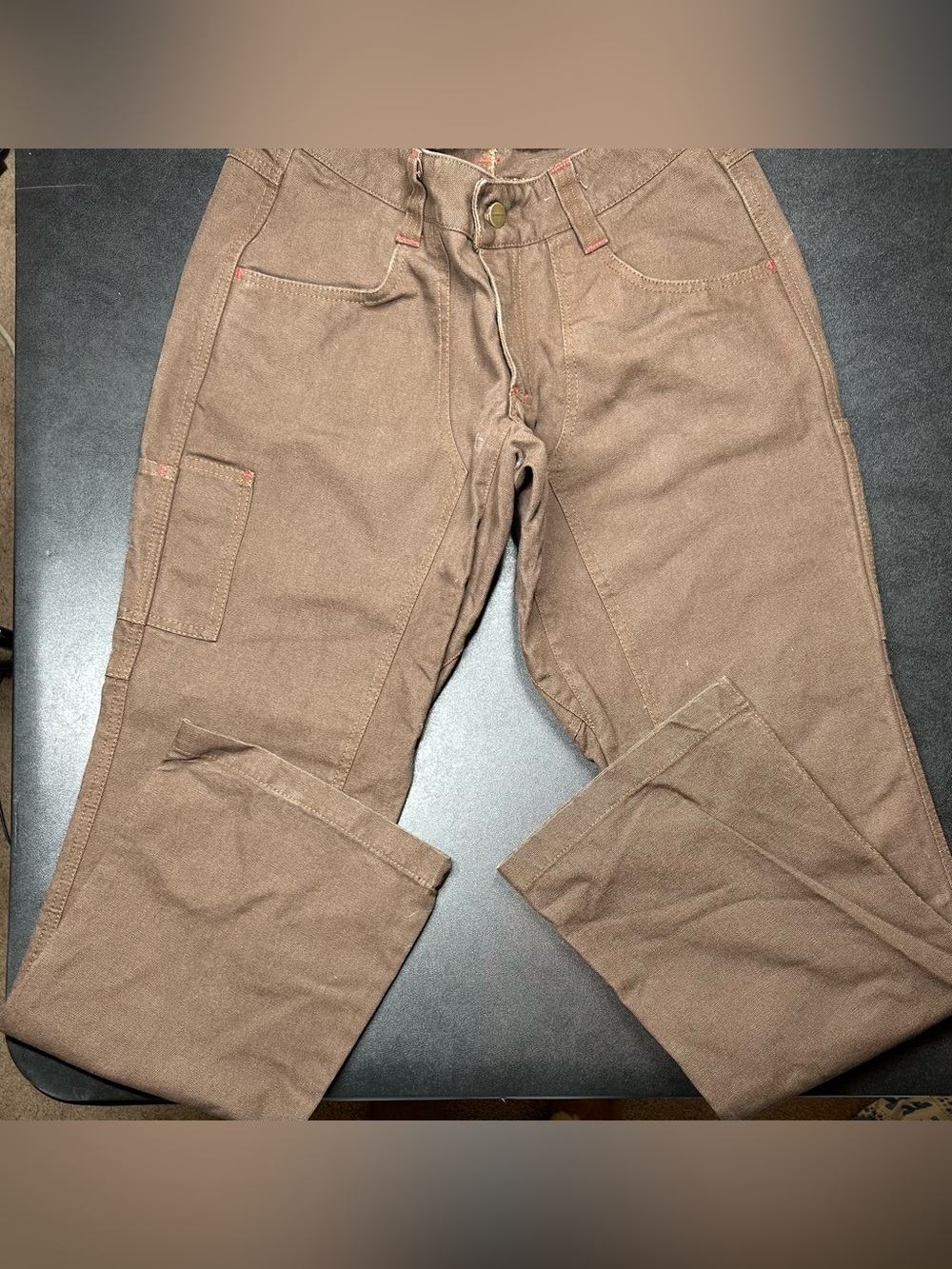Red Ants Pants Women's Size 31x33 Double Knee Curvy Cut Canvas Workwear Pants - Picture 4 of 7